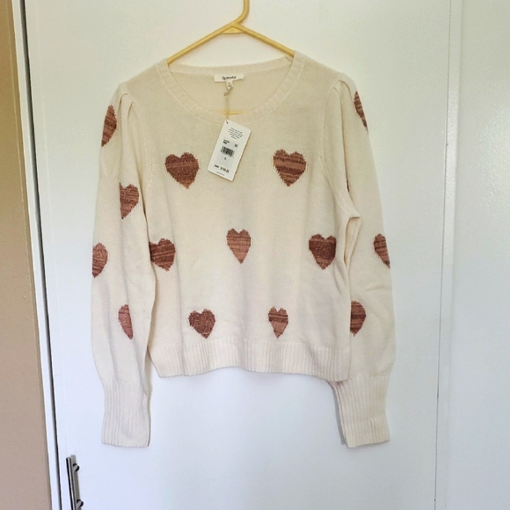 Splendid Brand Cream Knit Sweater Size Xl